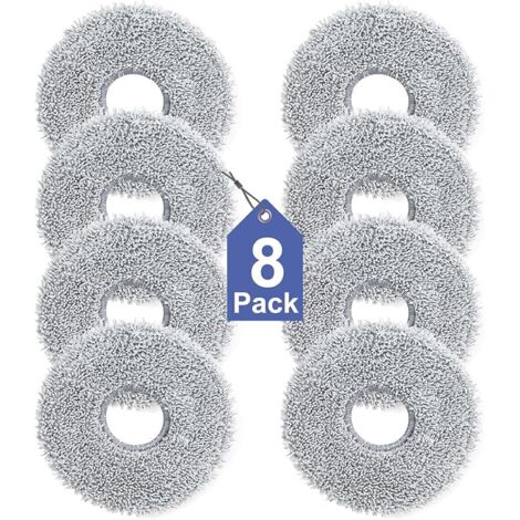 VUSZR Lote de 8 Lingettes para Dreame L10s/L10/L20/X40/L40/X50/L50 Pro Ultra, Xiaomi X20 Pro/Max, Ecovacs Deebot T30 Pro OMNI, T30S Pro A