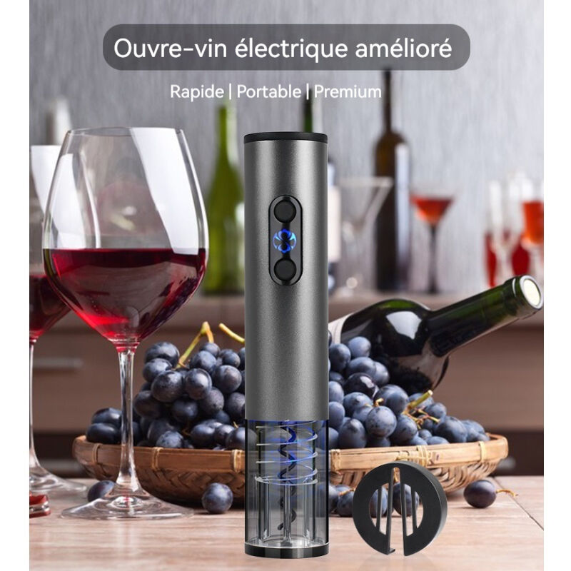 Vuszr - Ouvre-bouteille électrique rechargeable usb upgrade (noir)