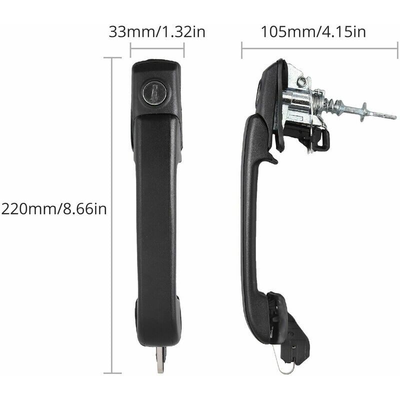 Serrures système de verrouillage poignée de porte serrure hayon pour vw Golf 3 - Vuszr