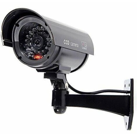Vvikizy caméra de surveillance de sécurité Caméra factice CCTV Sécurité Surveillance Cam Simulation Rouge IR LED Simulation
