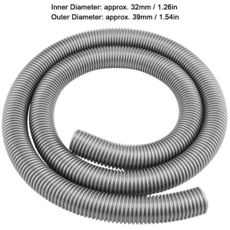 Vvikizy Tuyau d\'aspirateur Tuyau Flexible de 2m, Tube souple intérieur 32mm extérieur 39mm, accessoire electromenager d’aspirateur
