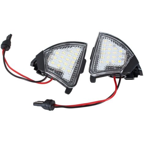 VW Eos Golf V VI Plus Jetta III Passat B5 B6 Sharan Skoda Superb LED-Spiegelbeleuchtungslampen, 2er-Set