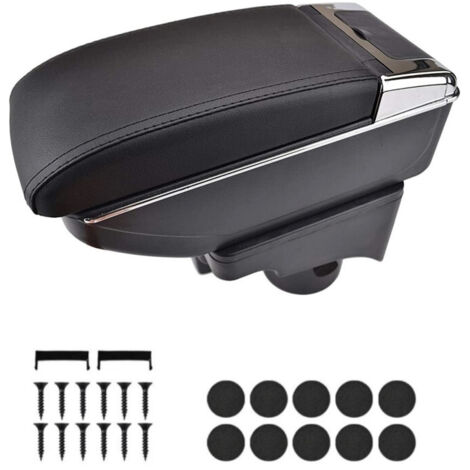 Подлакътник барче за VW Golf V MK5, VI MK6, VW Jetta V MK5 - Еко кожа – Черен