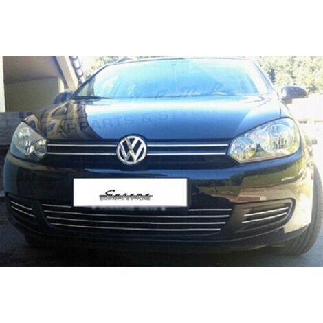 VW GOLF VI 6 - BANDES DE GRILLE CHROMÉES SANS HALOGÈNES