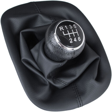 VW Passat B5 96-00 SCHWARZER Schaltknauf + Schaltmanschette mit Rahmen 6 GÄNGE