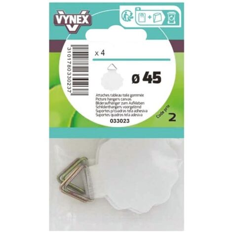 VYNEX - Attache tableau toile gommée d.45mm sc X4