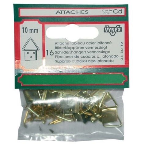 VYNEX - Attache tableau triangle laiton 10mm sc x16