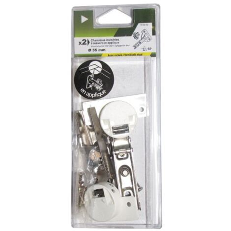 Vynex – Charnière invisible d35 en applique – Lot de 2 unités – Pour installations discrètes – Ouverture fluide et esthétique