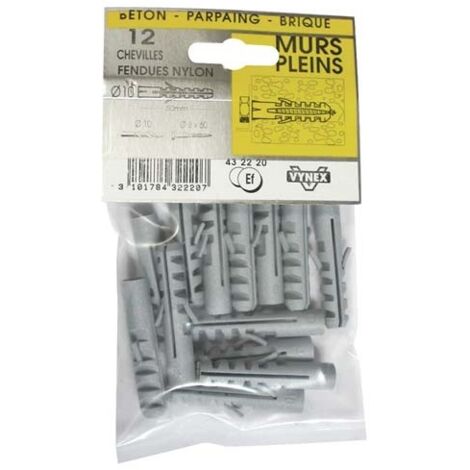 VYNEX - Cheville fendue nylon 10x50 sc x12