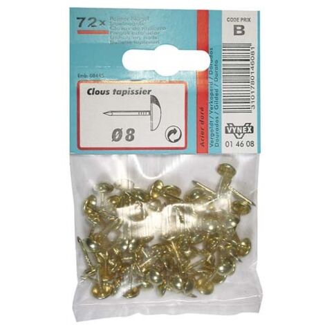 VYNEX - Clou tapissier acier doré 8mm sc x72