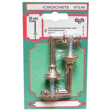 Lot De 4 Crochets Embrasses Rideaux En Laiton – Style Ancien Vintage