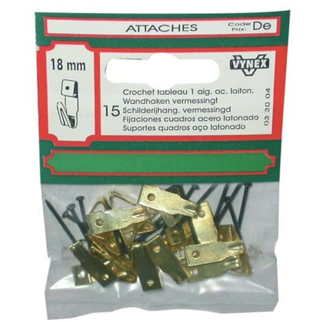 VYNEX - Crochet tableau+1 aigu. 27mm blister x10