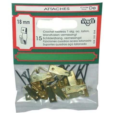 VYNEX - Crochet tableau+2 aigu. 30mm blister X7