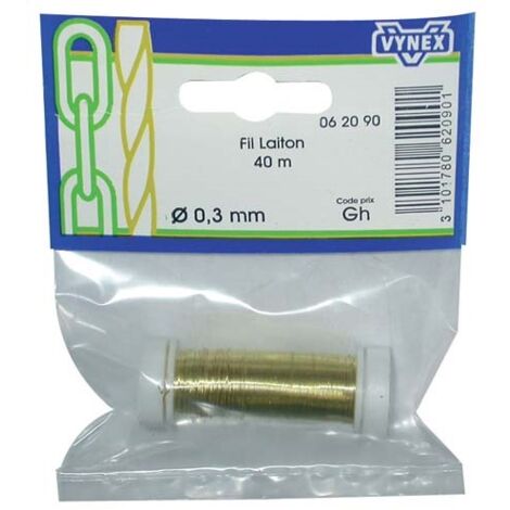 VYNEX - FIl laiton d.0.3mm x40m sc x1