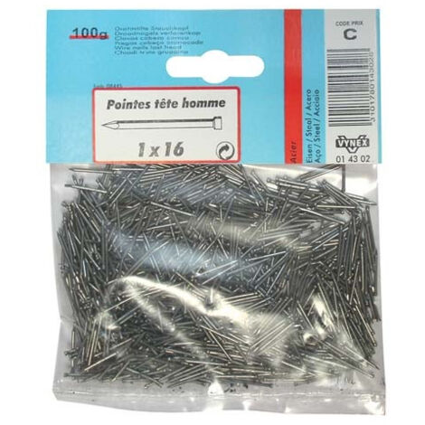 VYNEX - Pointe TH acier 1.0x20 100g
