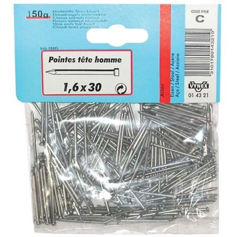 VYNEX - Pointe TH acier 1.8x40mm 190g
