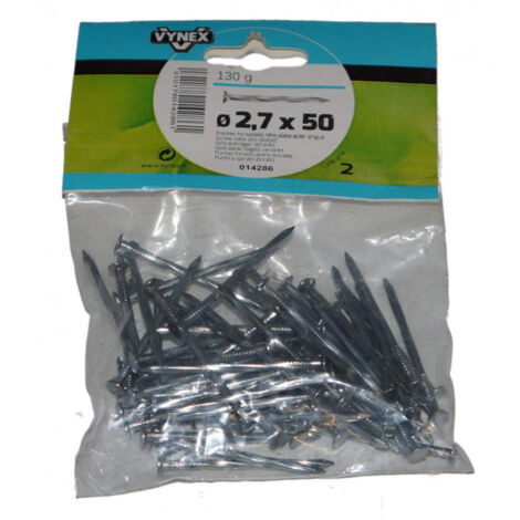 VYNEX - Pointe torsadée TP acier zingué 2.7x50mm 130g