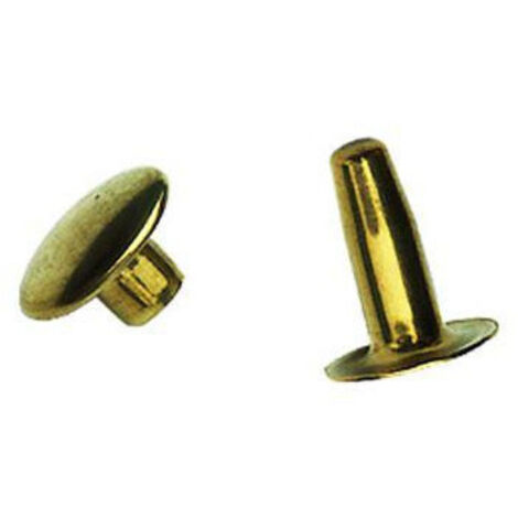 Vynex – Rivet tubulaire laiton 4x12 mm – Lot de 10 pièces – Pour fixation dans matériaux variés – Résistance à la corrosion