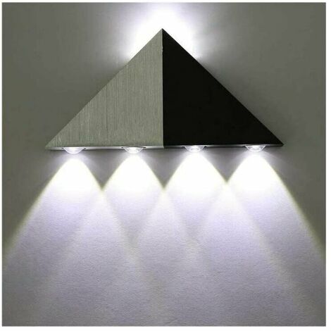 W LED Innenwandleuchte Dreieck Licht Original Design Moderne dekorative Beleuchtung Aluminium Leuchte für Schlafzimmer Flur Wohnzimmer - Kaltweiß