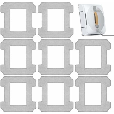 W1 8er-Pack waschbare Mikrofaser-Reinigungstücher W1 Pro-Zubehörset für Ecovacs Winbot W1 W1 Pro-Serie Fenstersaugroboter