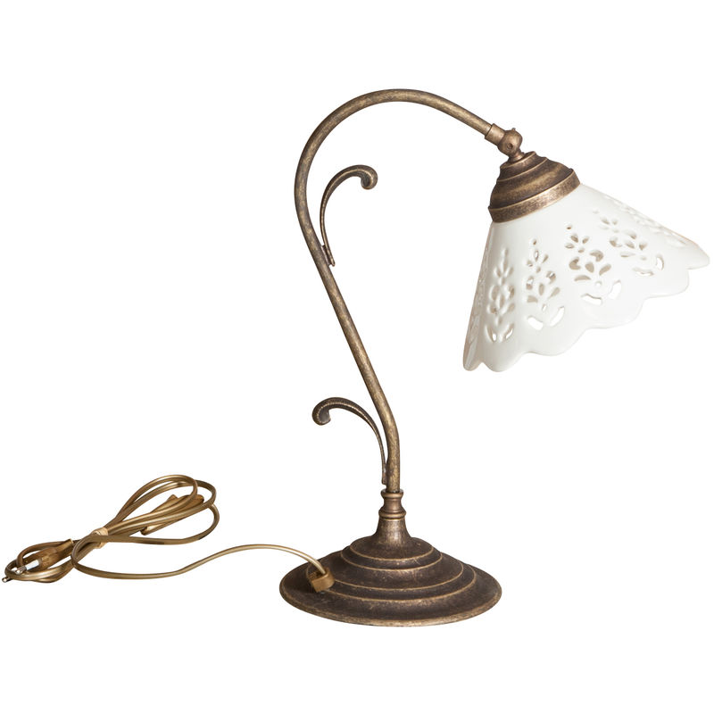W29XDPXH35cm sized Made In Italy casting aged brass Country style casting aged brass table lamp