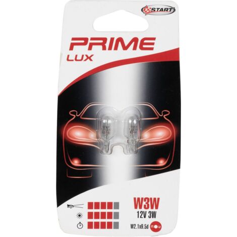 W3W Coppia di Lampadine in vetro  per luci auto  12V 3W W2,1x9,5d