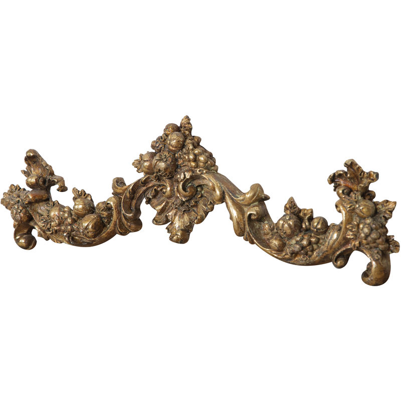 Biscottini - W42xDP3,5xH12 cm sized antiqued gold finish decorative frieze