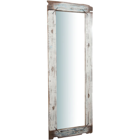 W65,5XDP3,5XH180 cm sized solid wood made Hanging Wall Mirror