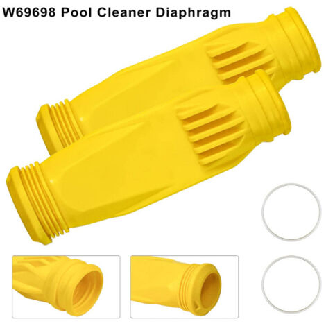 W69698 Schwimmbadmembran kompatibel mit Zodiac Baracuda G3 G4 mit W81600 Haltering (2 Stück)