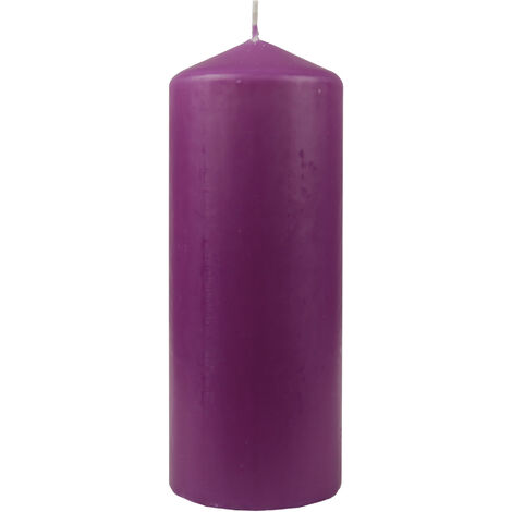 HS CANDLE Wachskerzen Stumpenkerzen Ø8cm x 20cm ( viele Farben ) - Lange Brenndauer - Hergestellt in EU - Kerzen Blockkerzen - Wachs Stumpen