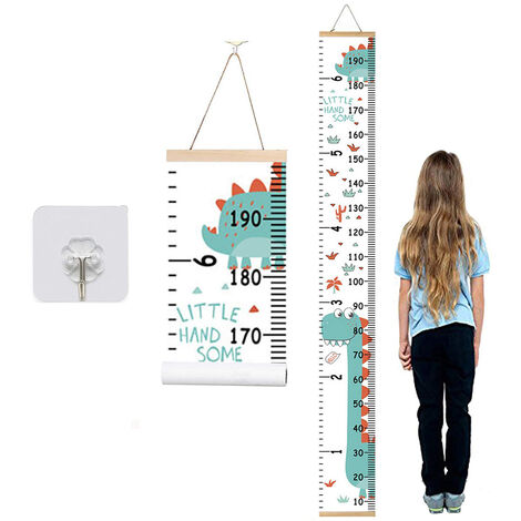 Wachstumstabelle für Kinder, Messlatte für Kinder/Jungen/Mädchen/Baby, Leinwand und Holz, abnehmbare Wachstumsmesslatte, Wanddekoration-KL