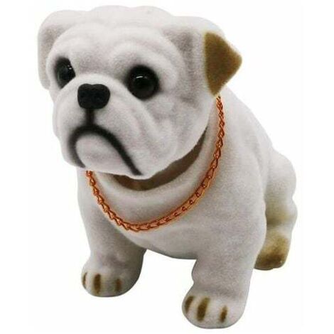Wackelkopf, Autodekoration, wackelnde Hundeornamente, hohe Emulation, kreatives Hunde-Armaturenbrett-Bastelhandwerk, Geschenk für Hundeliebhaber für Auto, Fahrzeug, Büro (Bulldogge)