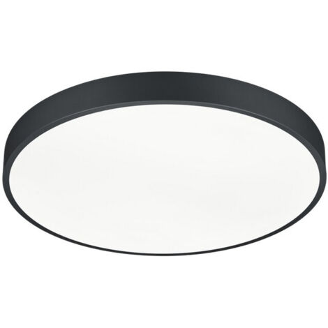 WACO PLAFONIERA LED 52,5W 6200lm, 2300+3000+4000K DIMMERABILE METALLO NERO CON INTERRUTTORE PER VARIAZIONE TEMPERATURA DI COLORE LED D. 49CM