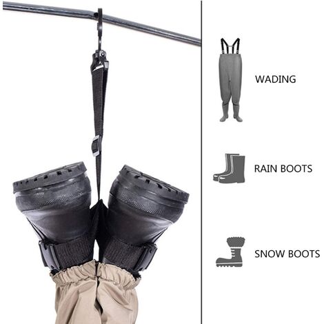 Wader – cintre pour chaussures de pluie, Tube haut, sangle de suspension, ceinture, séchage, outil de rangement pour magasin et maison, E1PB