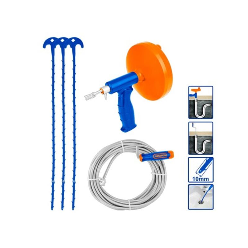 Image of WADFOW 5-teiliges Abflussreiniger-Set, vielseitige und langlebige Werkzeuge