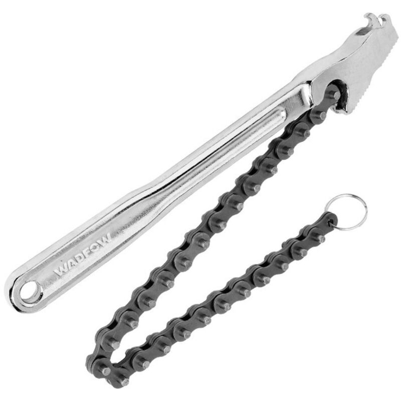 Image of WADFOW Kettenschlüssel für Rohre Ø60-110 mm, 420 mm, geschmiedeter Griff, verchromt