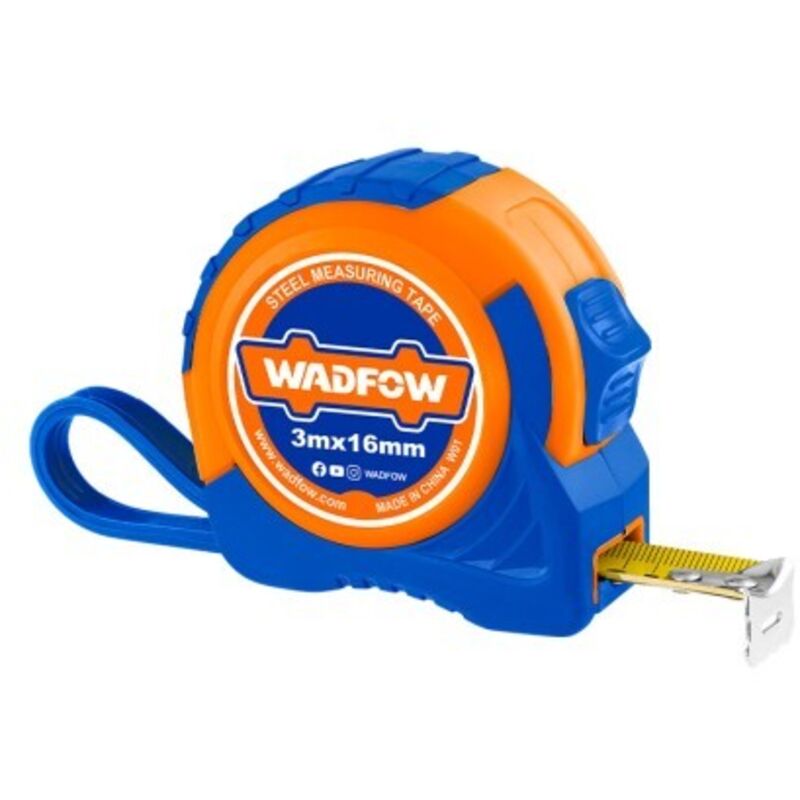 Image of WADFOW Selbstsicherndes Maßband 5 m x 19 mm, ergonomisches Design, MID II-zertifiziert