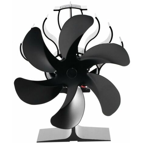 Wärmebetriebener Ofenventilator, 6-Blatt-Kaminventilator, Kaminofenventilator, für Holzofen oder Kamin