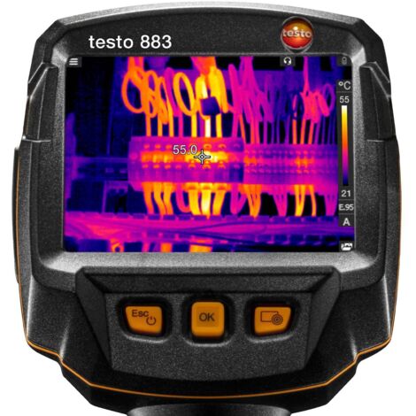 Wärmebildkamera (320 x 240 Pixel, Fokus manuell, App, Laser) testo 883 TESTO
