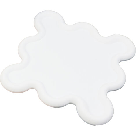 Wärmeisolierender Untersetzer aus flexiblem PVC-Gummi für die Küche, weiß