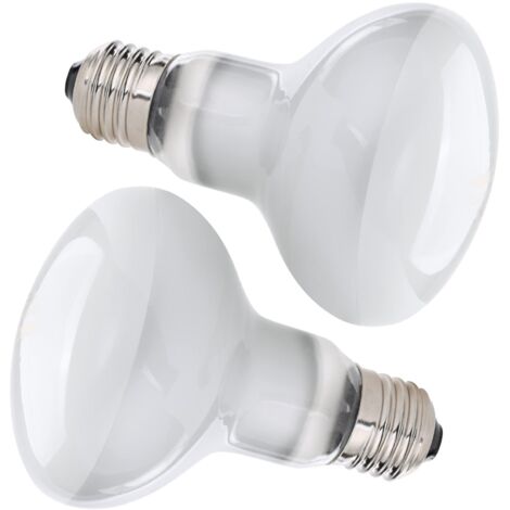 Wärmelampe, 2 Stück 50W Schildkröten-Wärmelampe, UVA E27 Spiral-Reptilienlampe, 220V versilberte Glasbirne, Wärmelampe für Schildkröten, Schlangen, Eidechsen, Kakadus und Chamäleons