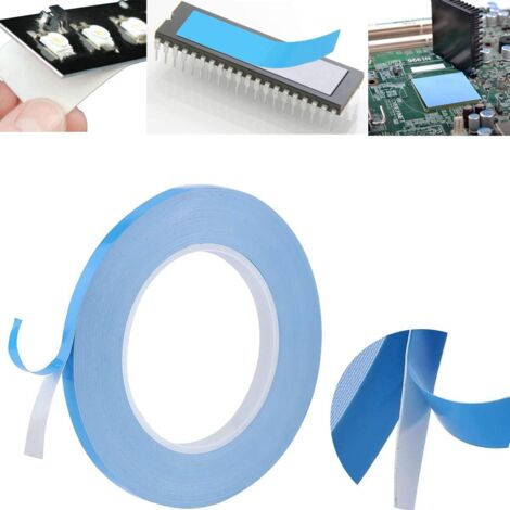 Wärmeleitband, 1 Stück, 25 m, doppelseitiges Wärmeleitband für LED-IC-Beleuchtung und LED-Fernseher mit hervorragender Isolierung, hoher Wärmeleitfähigkeit