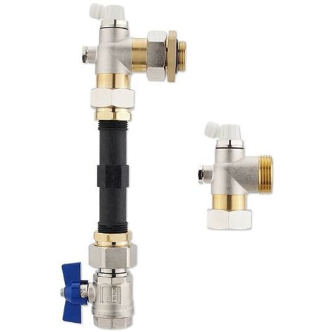 Wärmemengenzähler-Einbau-Set - vertikal - für Baulänge 110 mm 3/4'' und 130 mm 1