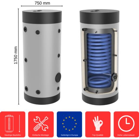 Wärmepumpenspeicher 500 Liter WPS-1-500 Standspeicher Warmwasserspeicher Boiler