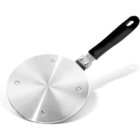 Wärmeverteilerplatte aus Edelstahl mit Induktionsadapter mit abnehmbarem Griff, Küchenzubehör, geeignet für Wärmeverteilerplatte