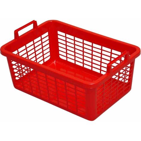 Wäschekorb eckig 45 l, 62 cm, rot