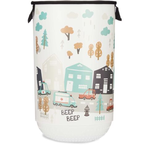 Wäschekorb mit Stadtmotiv BEEP BEEP, 40 l
