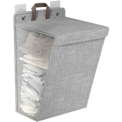 Wäschekorb – Wäschekorb 58 x 15 x 41 cm, faltbar + Wandmontage