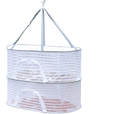 [Wäscheständer] Hängender Wäscheständer, zusammenklappbares Netzgewebe, doppellagig, Polyester, 60 cm