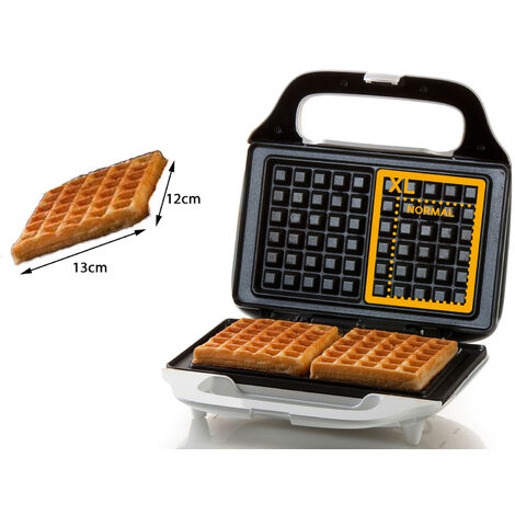 Waffelautomat XL, antihaftbeschichtet, mit Thermostat, 900Watt